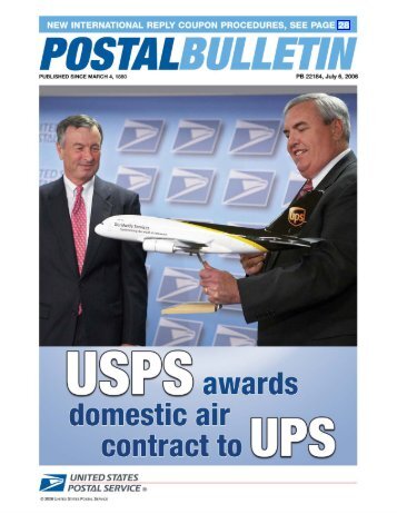 Postal Bulletin 22184 - July 6, 2006 - USPS.com® - About