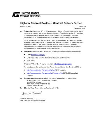 Highway Contract Routes — Contract Delivery Service - USPS.com