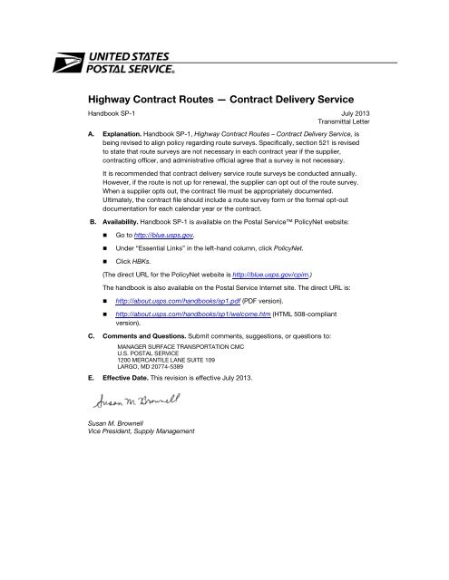 Highway Contract Routes — Contract Delivery Service - USPS.com