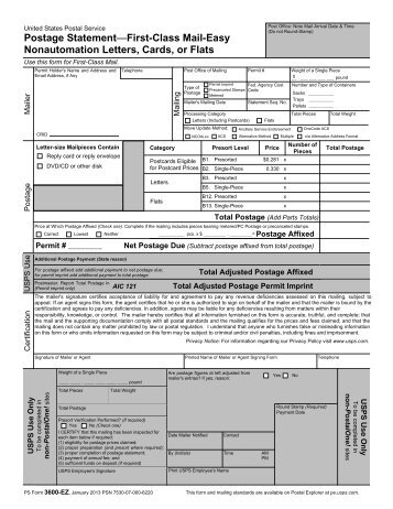 PS Form 3600-EZ PDF - USPS.com