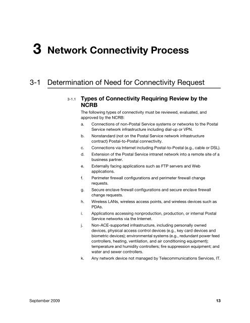 Information Security Network Connectivity Process - USPS.com