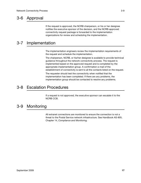 Information Security Network Connectivity Process - USPS.com