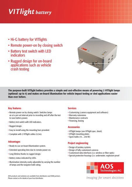 VITlightbattery - AOS Technologies AG