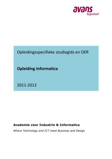 Academie voor Industrie & Informatica - Studentinfo - Avans ...