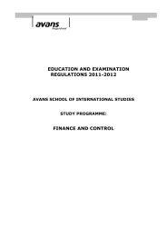 education and examination regulations 2011-2012 ... - Studentinfo