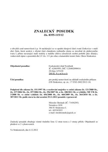 ZNALECKÝ POSUDEK - Sreality.cz