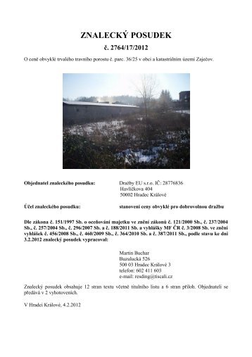 ZNALECKÝ POSUDEK č. 2764/17/2012 - Sreality.cz