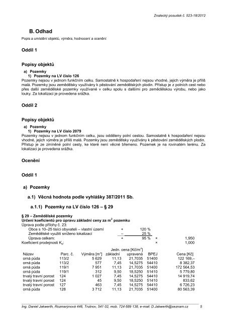 Znalecký posudek č. 523-18/2012 - Sreality.cz