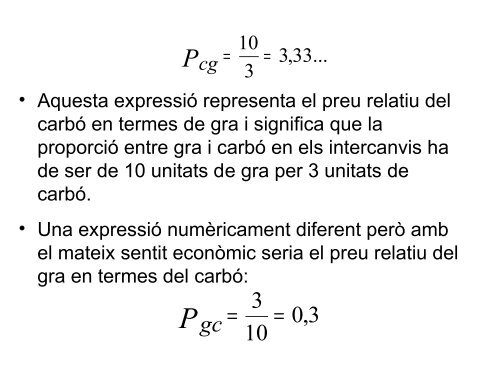 Preus relatius i distribució de l'excedent - Inici