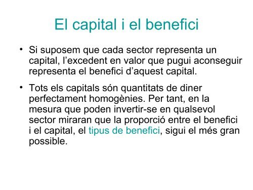 Preus relatius i distribució de l'excedent - Inici