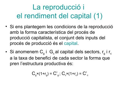 Preus relatius i distribució de l'excedent - Inici