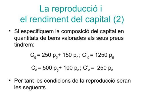 Preus relatius i distribució de l'excedent - Inici