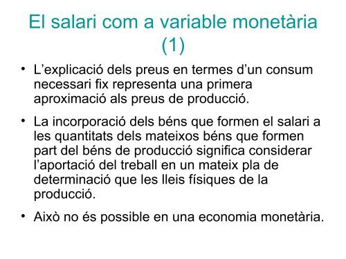 Preus relatius i distribució de l'excedent - Inici