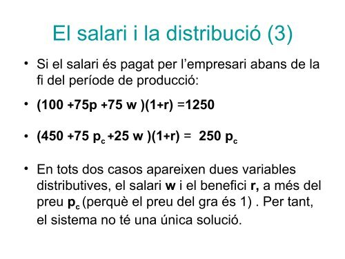 Preus relatius i distribució de l'excedent - Inici