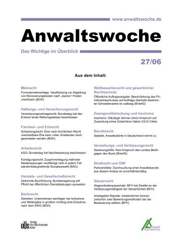 Anwaltswoche - Anwalt-Suchservice