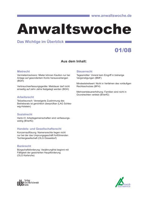 Anwaltswoche - Anwalt-Suchservice