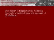 Introduction to biogeochemical modelling - University of Trieste
