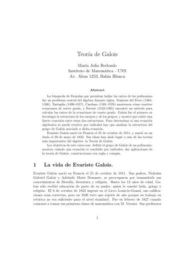 Teor´ıa de Galois - Universidad de Buenos Aires