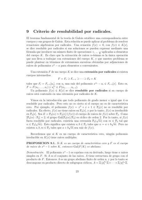 Teorema Fundamental De La Teoria De Galois