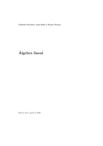 ´Algebra lineal - Universidad de Buenos Aires