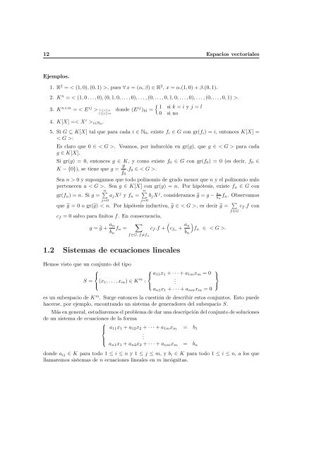 ´Algebra lineal - Universidad de Buenos Aires