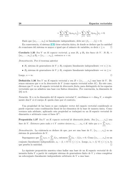 ´Algebra lineal - Universidad de Buenos Aires