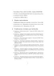 CV et liste de publications. - Universidad de Buenos Aires