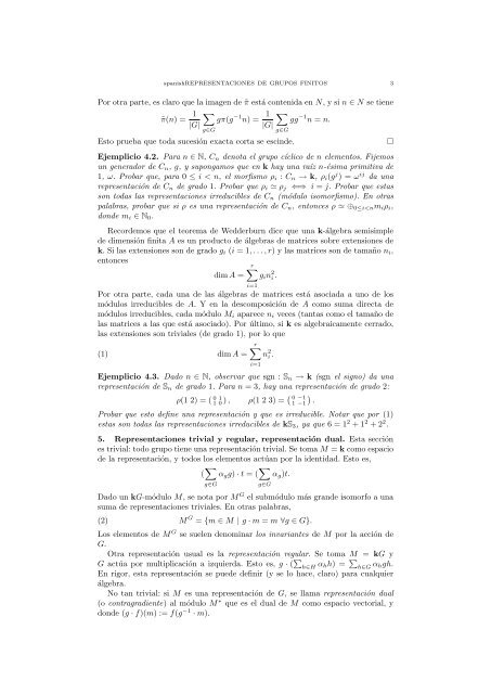 REPRESENTACIONES DE GRUPOS FINITOS: NOTAS PARA LA ...