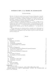 Introducción a la Teoría de Eliminación. - Universidad de Buenos ...