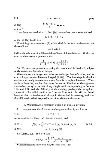 WEIERSTRASS'S NON-DIFFERENTIABLE FUNCTION