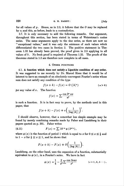 WEIERSTRASS'S NON-DIFFERENTIABLE FUNCTION