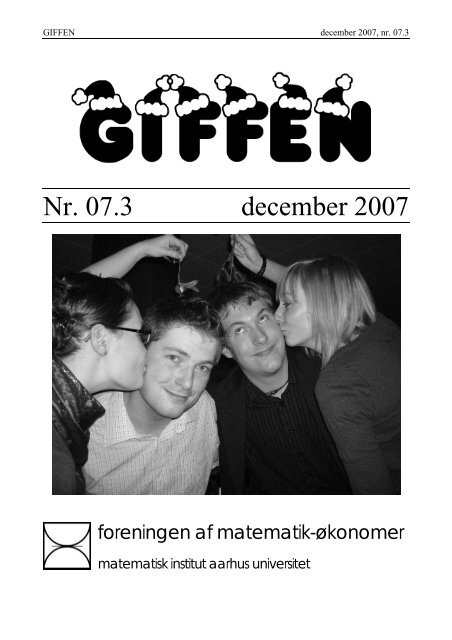 Nr. 07.3 december 2007 - the Mathematics home page. - Aarhus ...