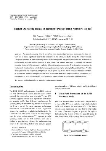 Packet Queueing Delay in Resilient Packet Ring Network Nodes