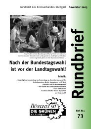 Nach der Bundestagswahl ist vor der Landtagswahl! - Grüne Stuttgart