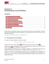 Lecture 4: Permutations: Cycle Notation - People.stat.sfu.ca