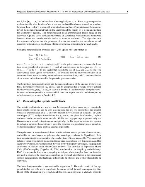 Projected Sequential Gaussian Processes: A C++ tool for ... - MUCM