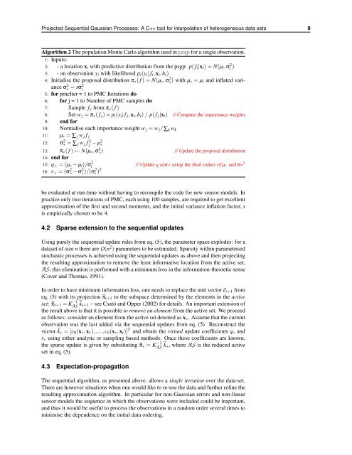 Projected Sequential Gaussian Processes: A C++ tool for ... - MUCM