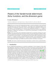 Powers of the Vandermonde determinant, Schur functions, and the ...