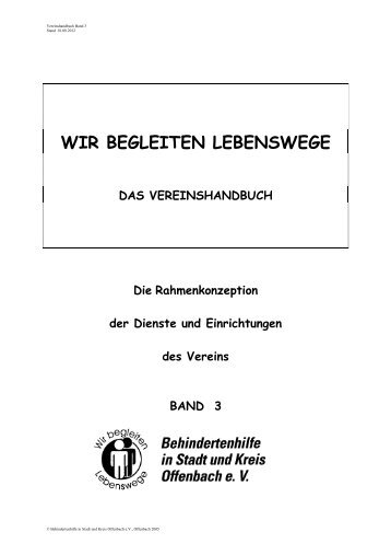 Vereinshandbuch Band 3 Kapitel 1 - Behindertenhilfe Offenbach
