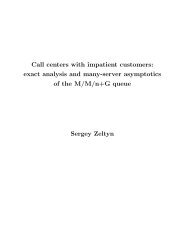 Call centers with impatient customers - Faculty of Industrial ...