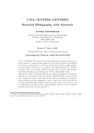 CALL CENTERS (CENTRES) - Faculty of Industrial Engineering and ...