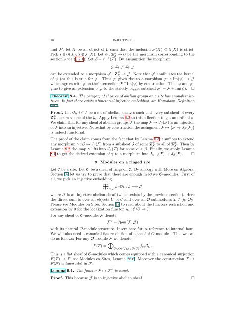 INJECTIVES Contents 1. Introduction 1 2. Modules ... - Stacks Project