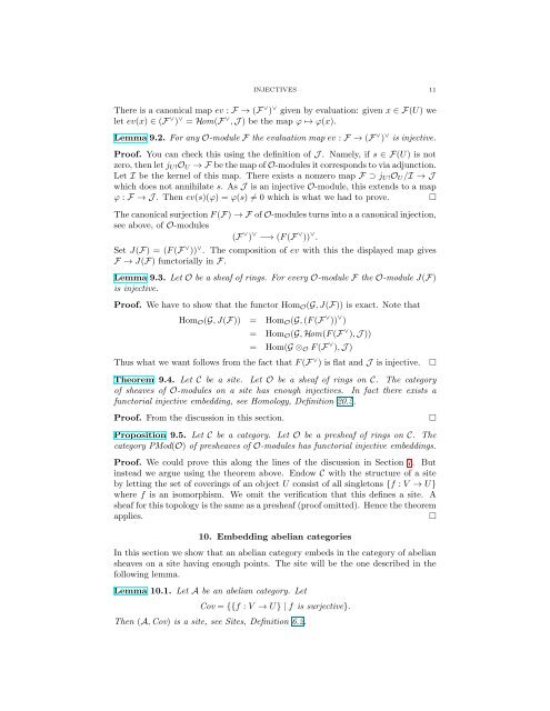 INJECTIVES Contents 1. Introduction 1 2. Modules ... - Stacks Project