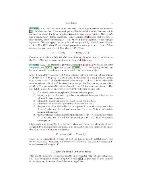 INJECTIVES Contents 1. Introduction 1 2. Modules ... - Stacks Project