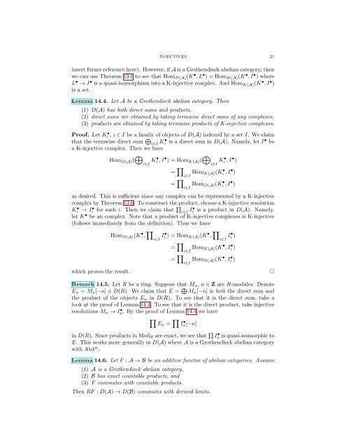 INJECTIVES Contents 1. Introduction 1 2. Modules ... - Stacks Project