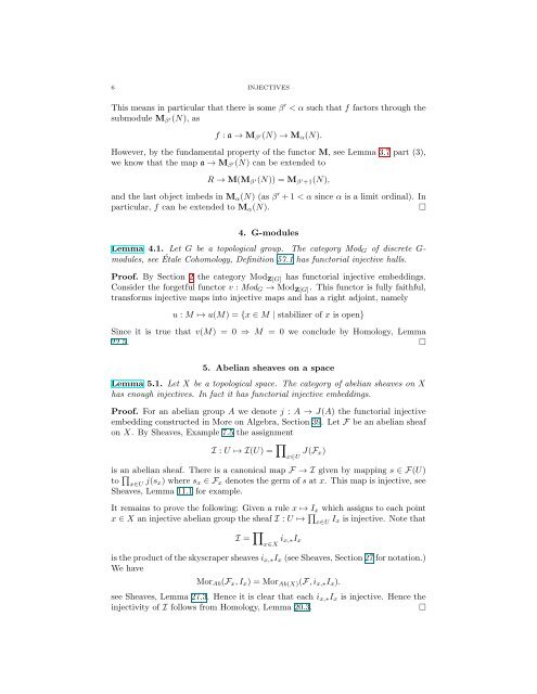 INJECTIVES Contents 1. Introduction 1 2. Modules ... - Stacks Project