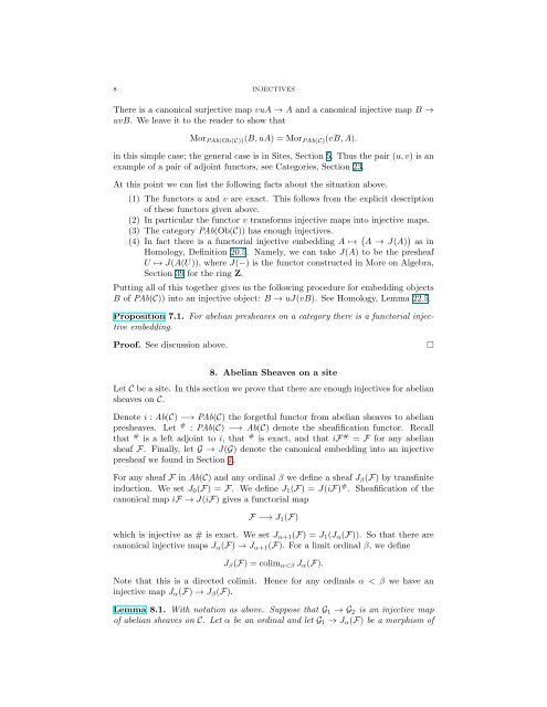 INJECTIVES Contents 1. Introduction 1 2. Modules ... - Stacks Project