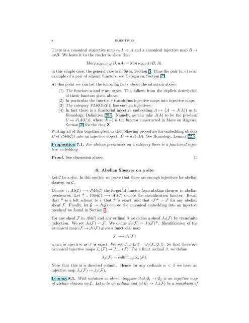 INJECTIVES Contents 1. Introduction 1 2. Modules ... - Stacks Project