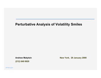 Perturbative Analysis of Volatility Smiles