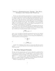 Weyl Integral Formula